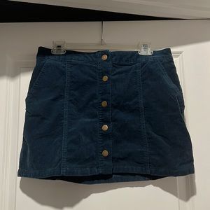 Altar’d State Navy Corduroy Mini Skirt